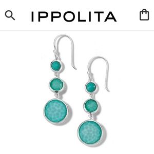 Ippolita Lollitini 3-Stone Drop Earrings in Sterling Silver- New, never worn